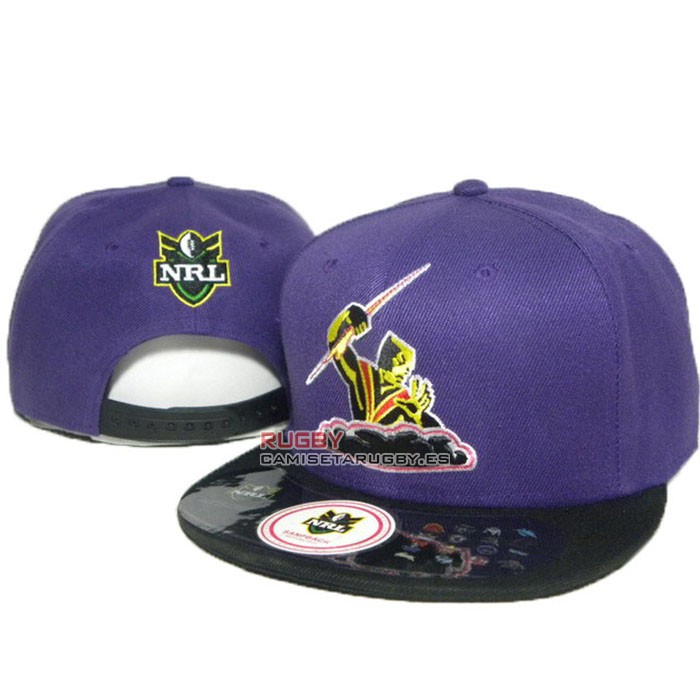 NRL Snapback Gorra Melbourne Storm Apagado Fucsia